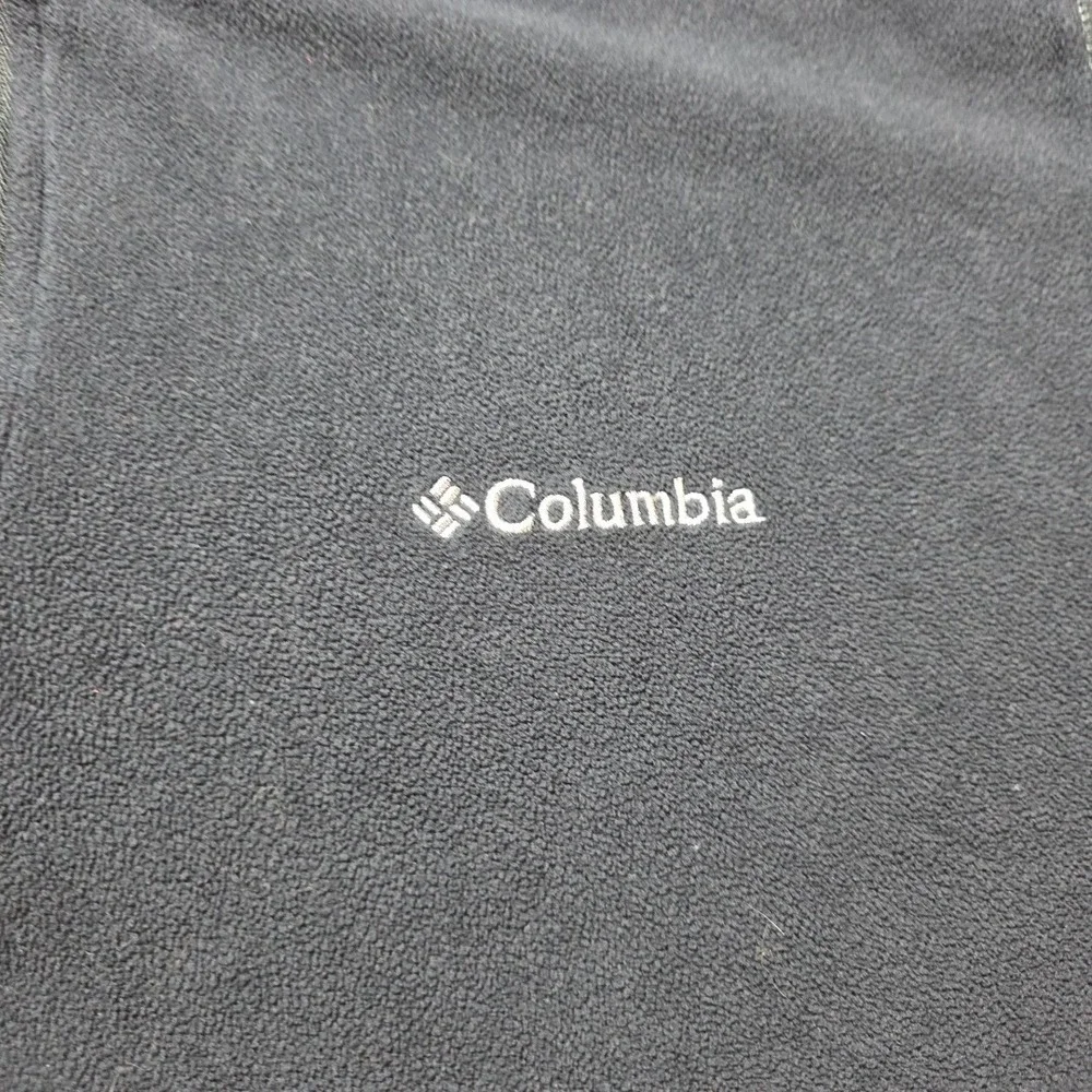 Columbia Fleece Jacket Men's XL Black LightWeight Long Sleeve 1/4 Zip Pullover